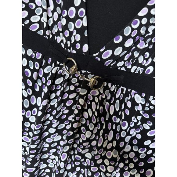 Polka Dot Blouse – Black & Lavender - Picture 3 of 5